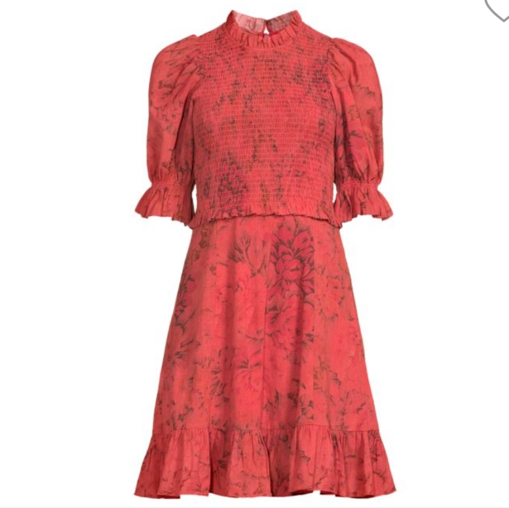 Revolve Area Stars Priya Floral Smocked Mini Dress